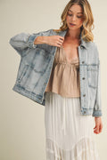 Vintage Wash Pleated Back Jacket