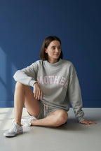 MOTHER Embroidered Mock Neck Sweatshirt