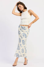 MERMAID MAXI SKIRT WITH LACE TRIM