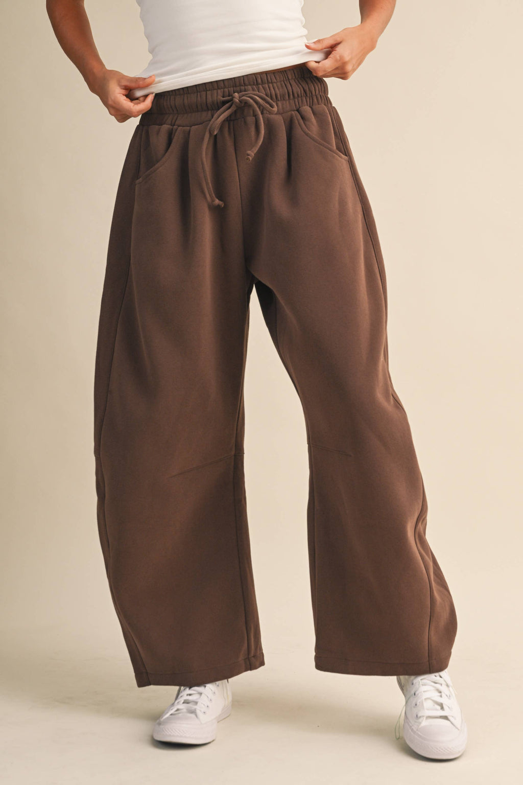 BARREL SWEATPANTS WITH SIDE POCKETS