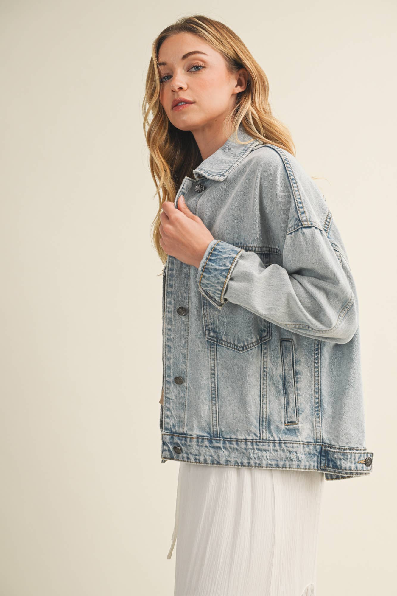 Vintage Wash Pleated Back Jacket