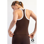 BUTTER SOFT CONTRAST RACERBACK TOP