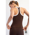 BUTTER SOFT CONTRAST RACERBACK TOP