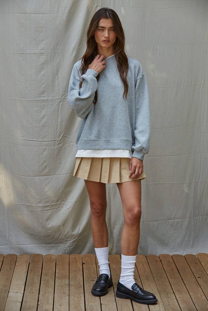 Knit Crew Neck Top