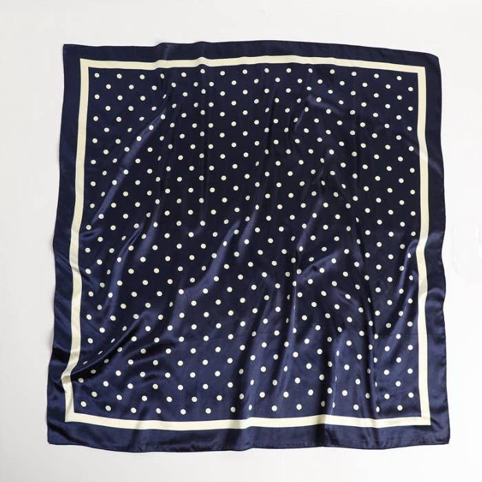 LARGE POLKA DOT PRINT BANDANA SCARF