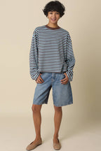 Anna Stripe Long-Sleeve Top