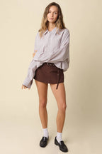 Indy Boyfriend Pinstripe Shirt