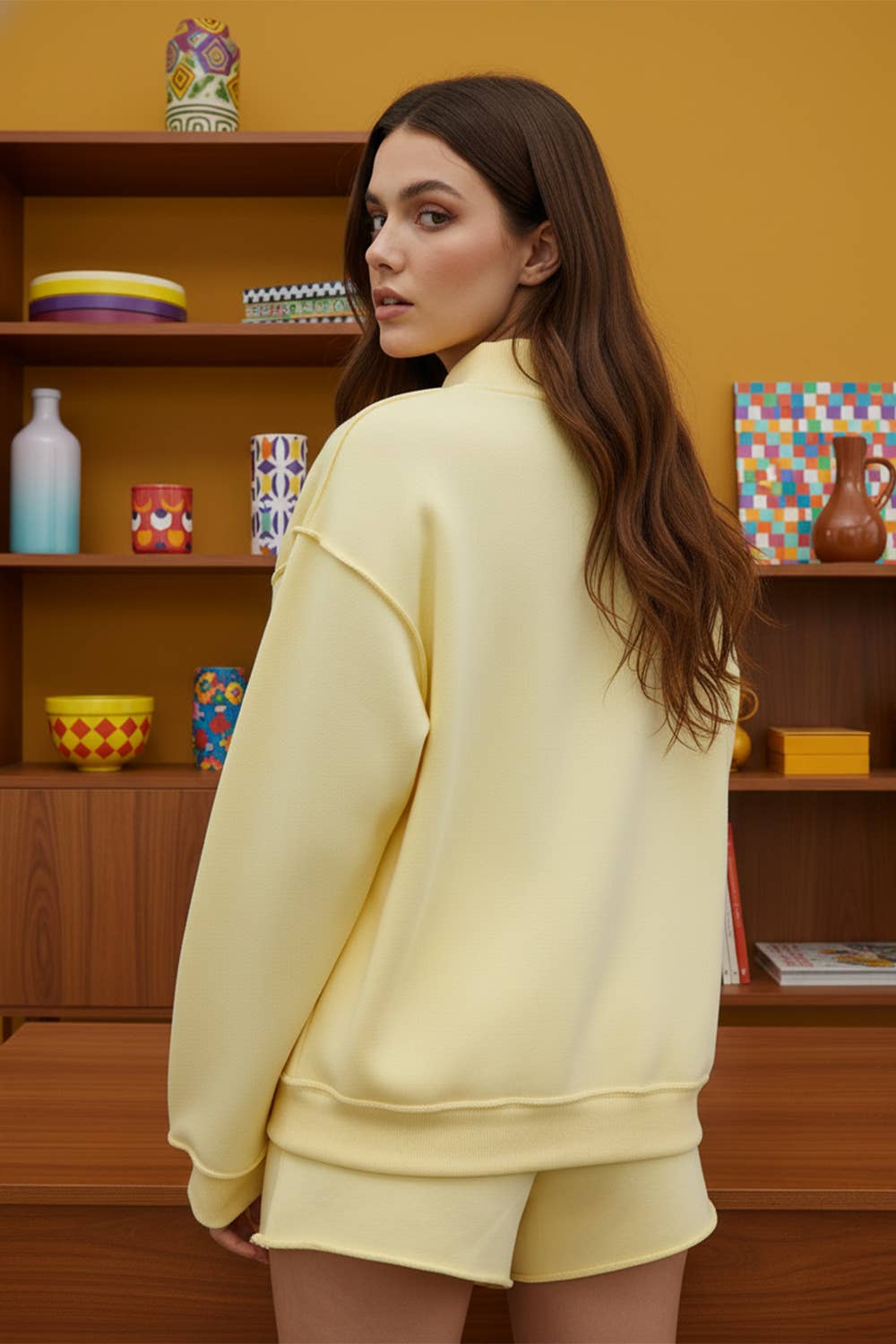 Butter Yellow Mother Mockneck