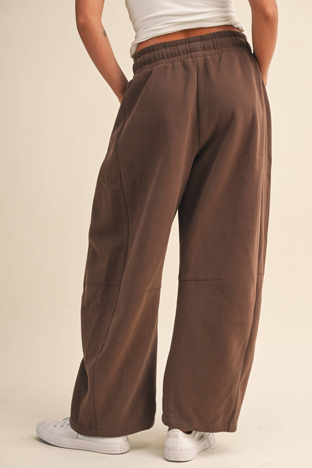 BARREL SWEATPANTS WITH SIDE POCKETS