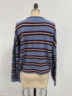 Piper Cardigan - Rose Varsity Stripe