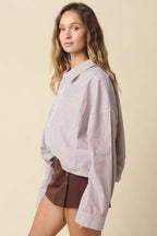 Indy Boyfriend Pinstripe Shirt