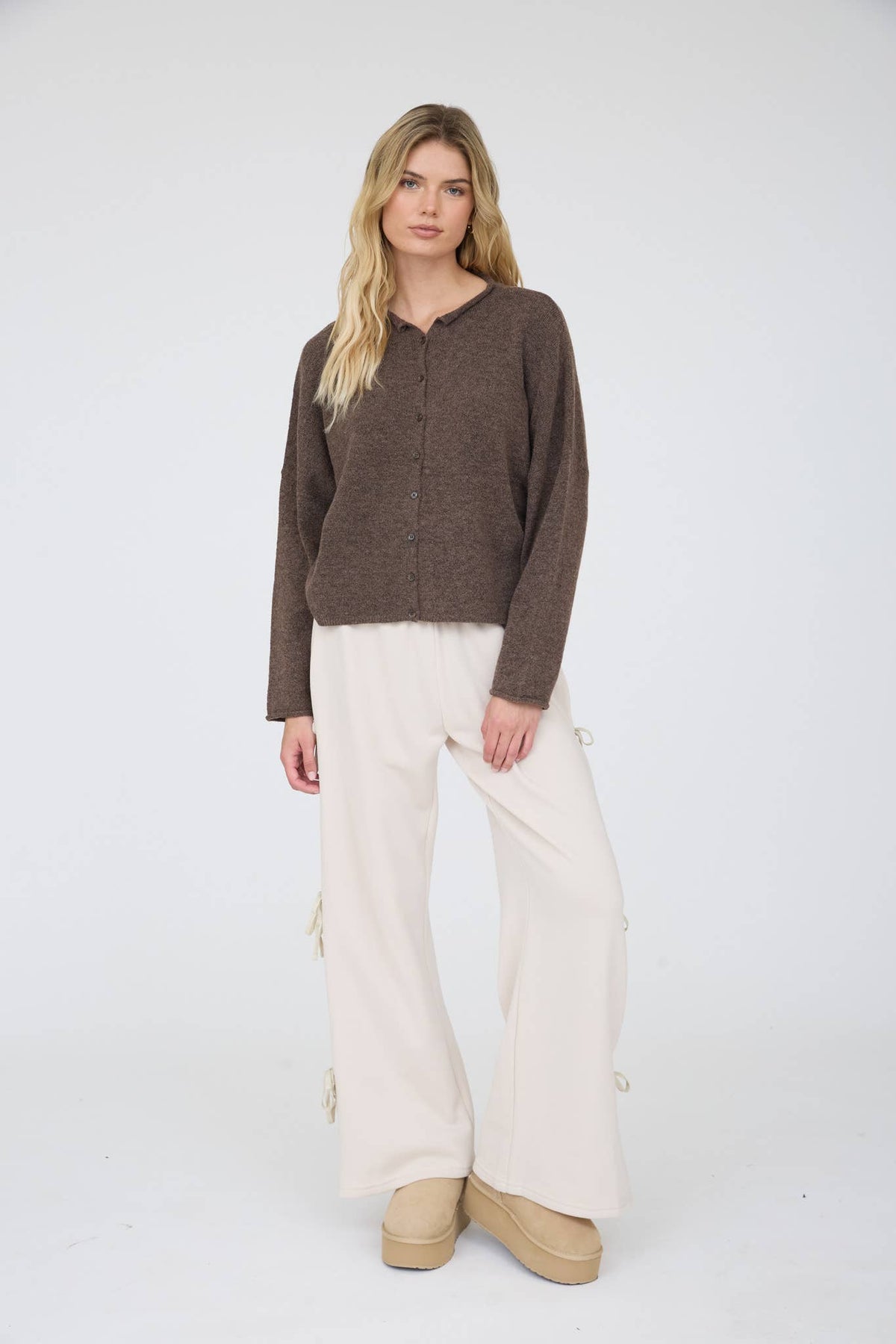 LIGHTWEIGHT BUTTON DOWN KNIT CARDIGAN- multiple colors