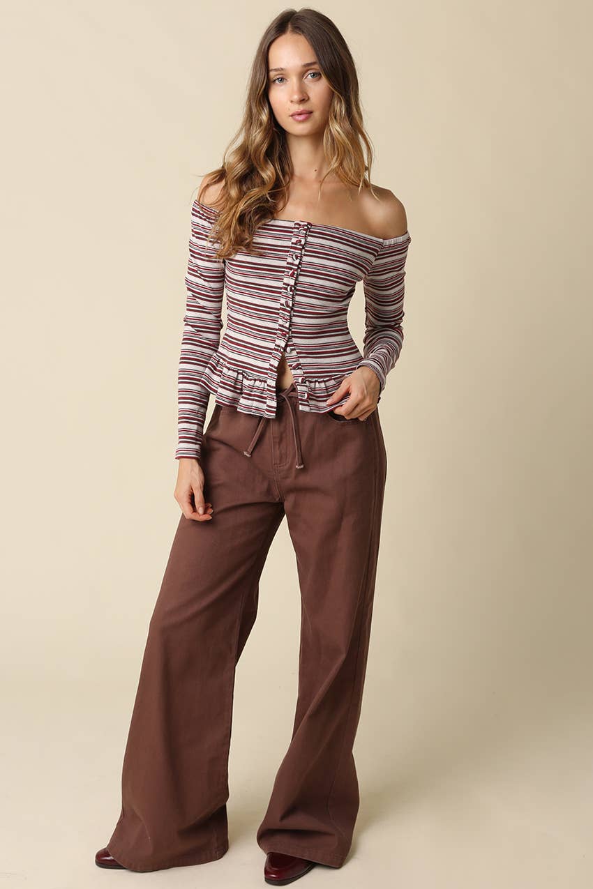 Kaylyn Drawstring Wide Leg Pants