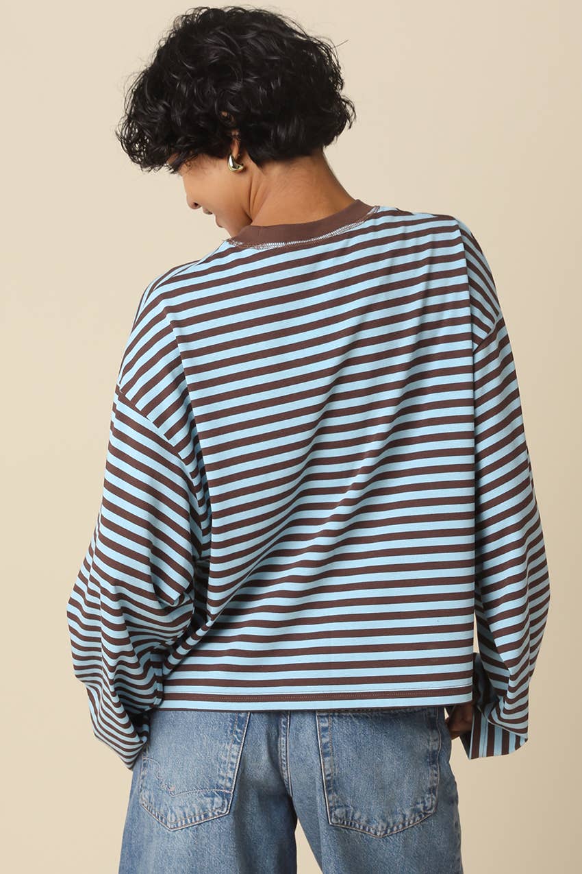 Anna Stripe Long-Sleeve Top