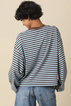 Anna Stripe Long-Sleeve Top