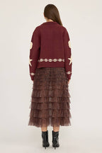 Star and Moon Zip Sweater Jacket