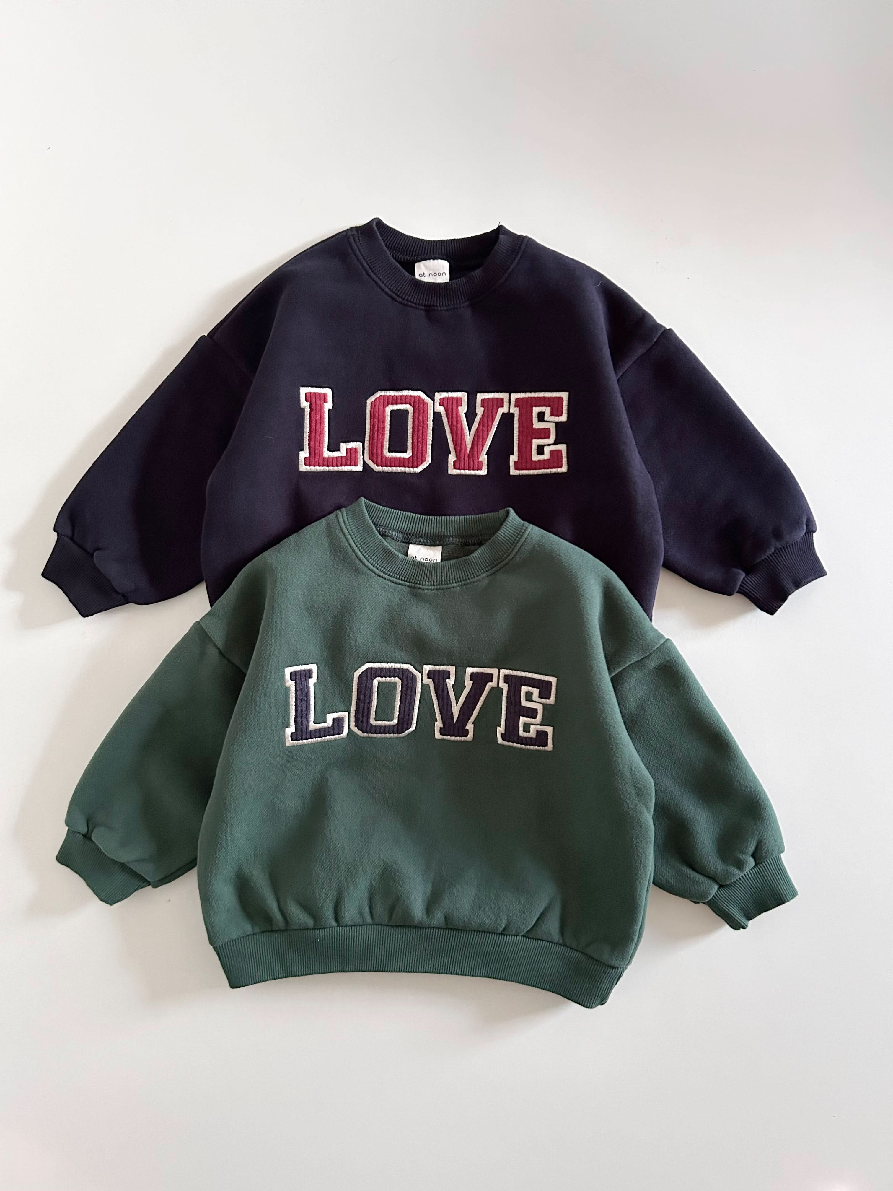 Toddler Corduroy Embroidery LOVE Sweatshirt