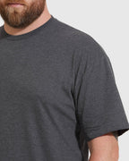 Short Sleeve T-Shirt | Crew Neck | Heather Charcoal Gray