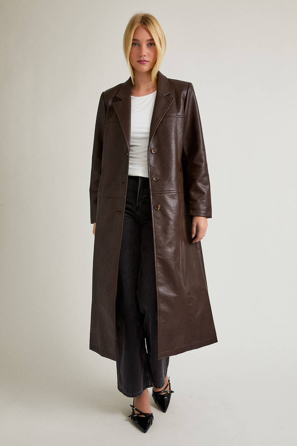 Notch Lapel Trench Coat
