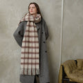 Simple Soft Khaki Plaid Scarf