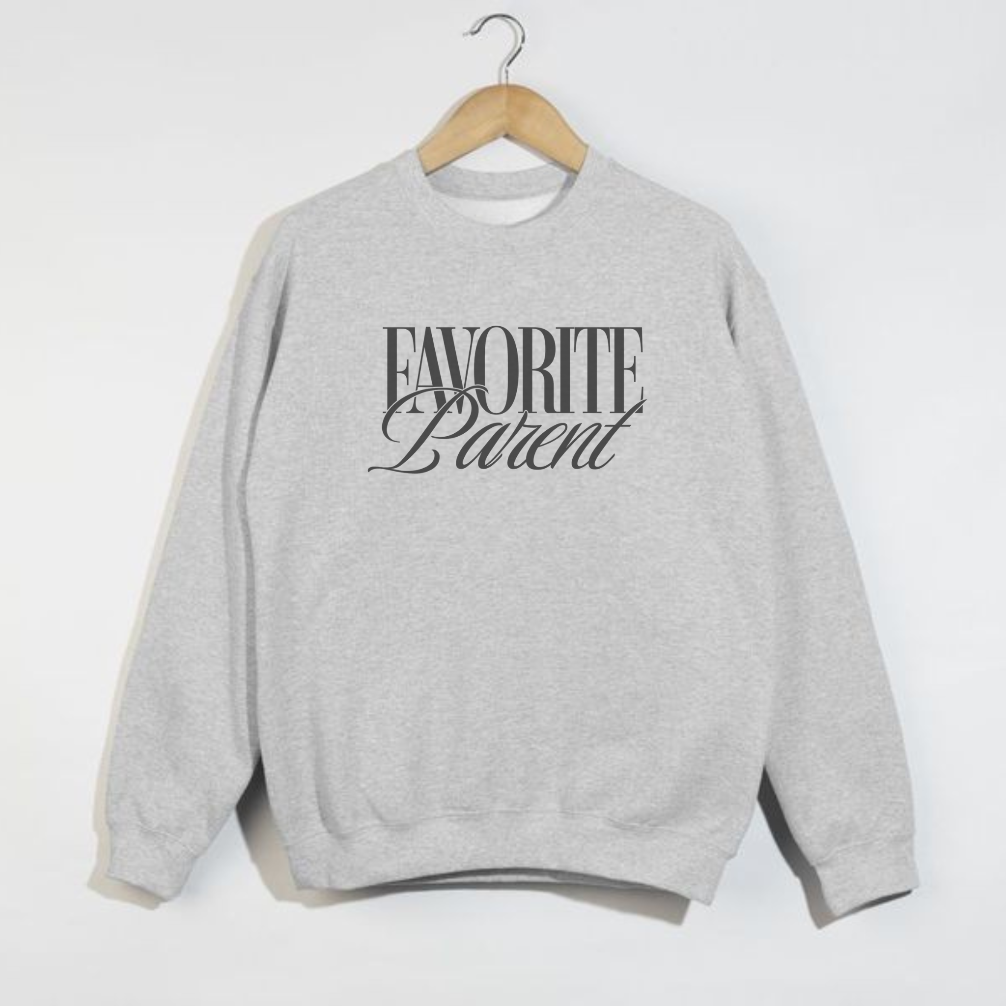 Favorite Parent Crewneck Sweatshirt-Ash Grey