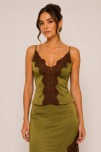 The Olive Hour Lace Maxi Tank Top