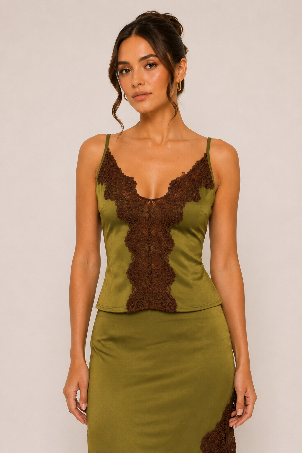 The Olive Hour Lace Maxi Tank Top