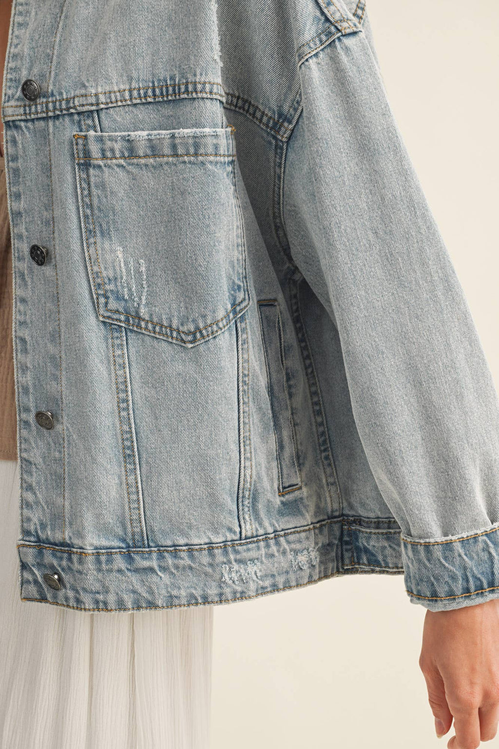 Vintage Wash Pleated Back Jacket