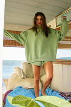 Solid Reversible Mock Neck Sweatshirt