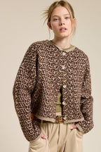 Cheetah Print Knit Cardigan