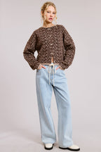 Cheetah Print Knit Cardigan