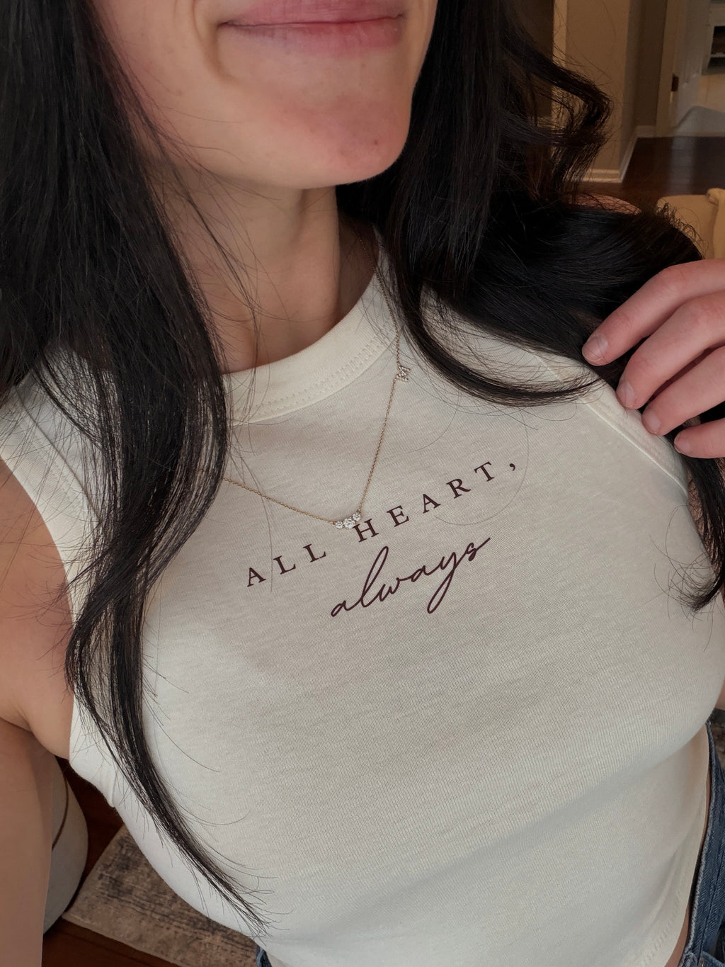 All Heart, Always- Micro Rib Racer Tank