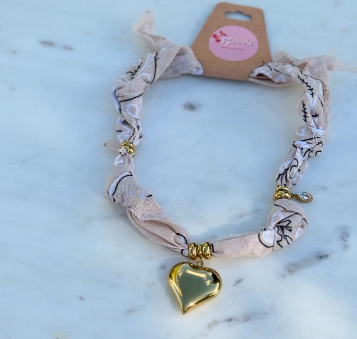 The Golden Heart Bandana Necklace