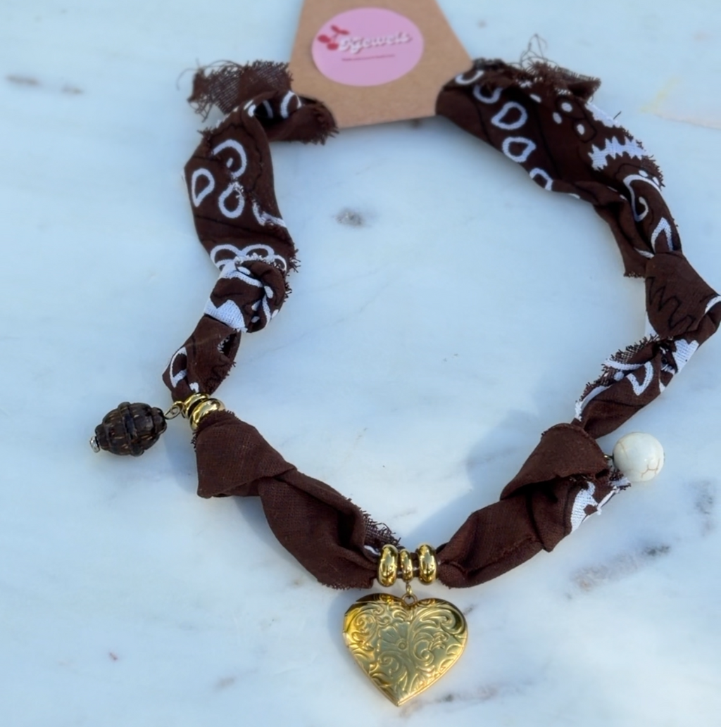 The Heirloom Heart Bandana Necklace