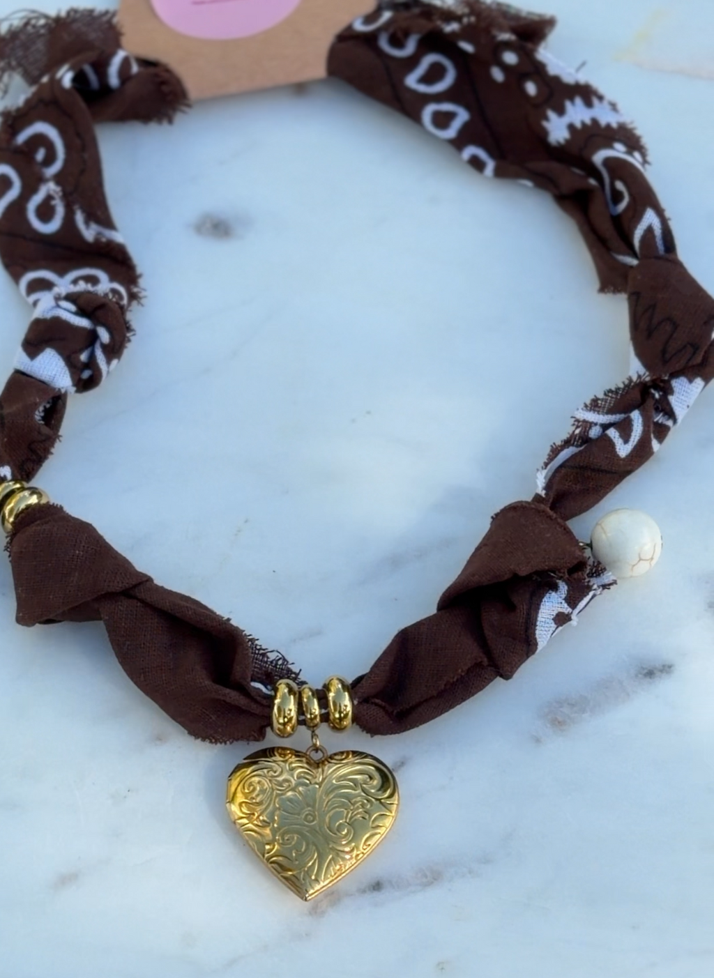 The Heirloom Heart Bandana Necklace