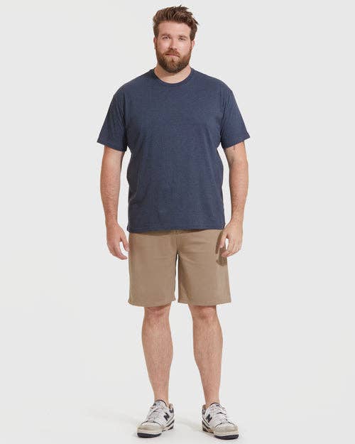 Short Sleeve T-Shirt | Crew Neck | Heather Navy