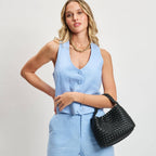 Kaia Woven Crossbody- Black