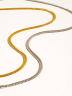 Papillon 18K Gold Non-Tarnish Classic Snake Chain Necklace