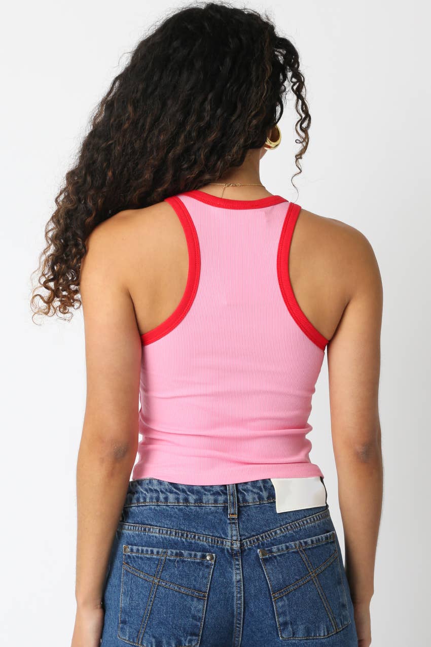 Hana Contrast Trim Tank Top