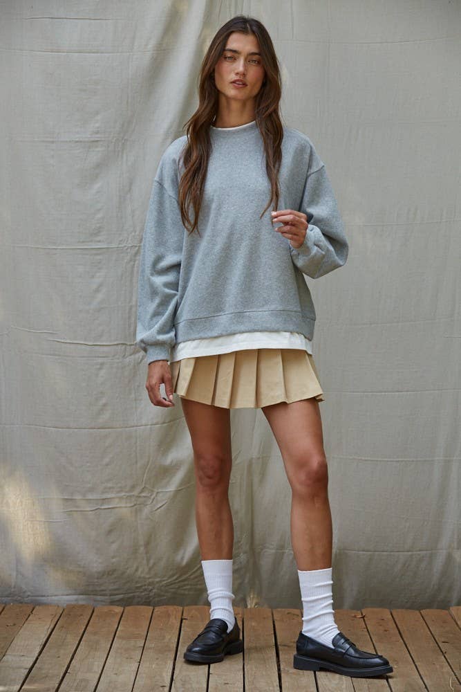 Knit Crew Neck Top