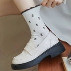 WOMAN BREATHABLE FLORAL COTTON SOCKS | 40S02067