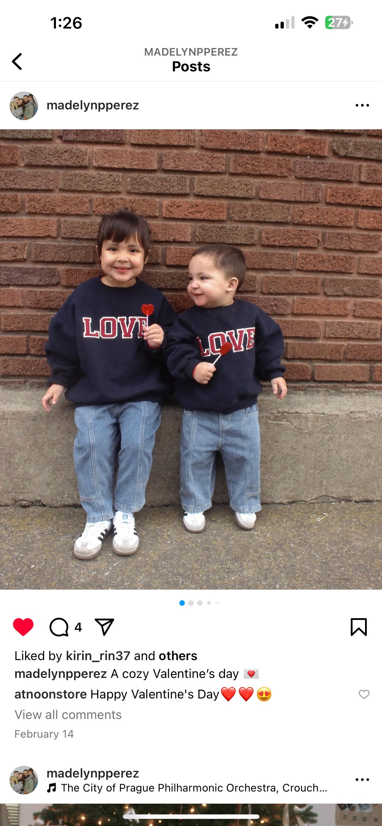 Toddler Corduroy Embroidery LOVE Sweatshirt