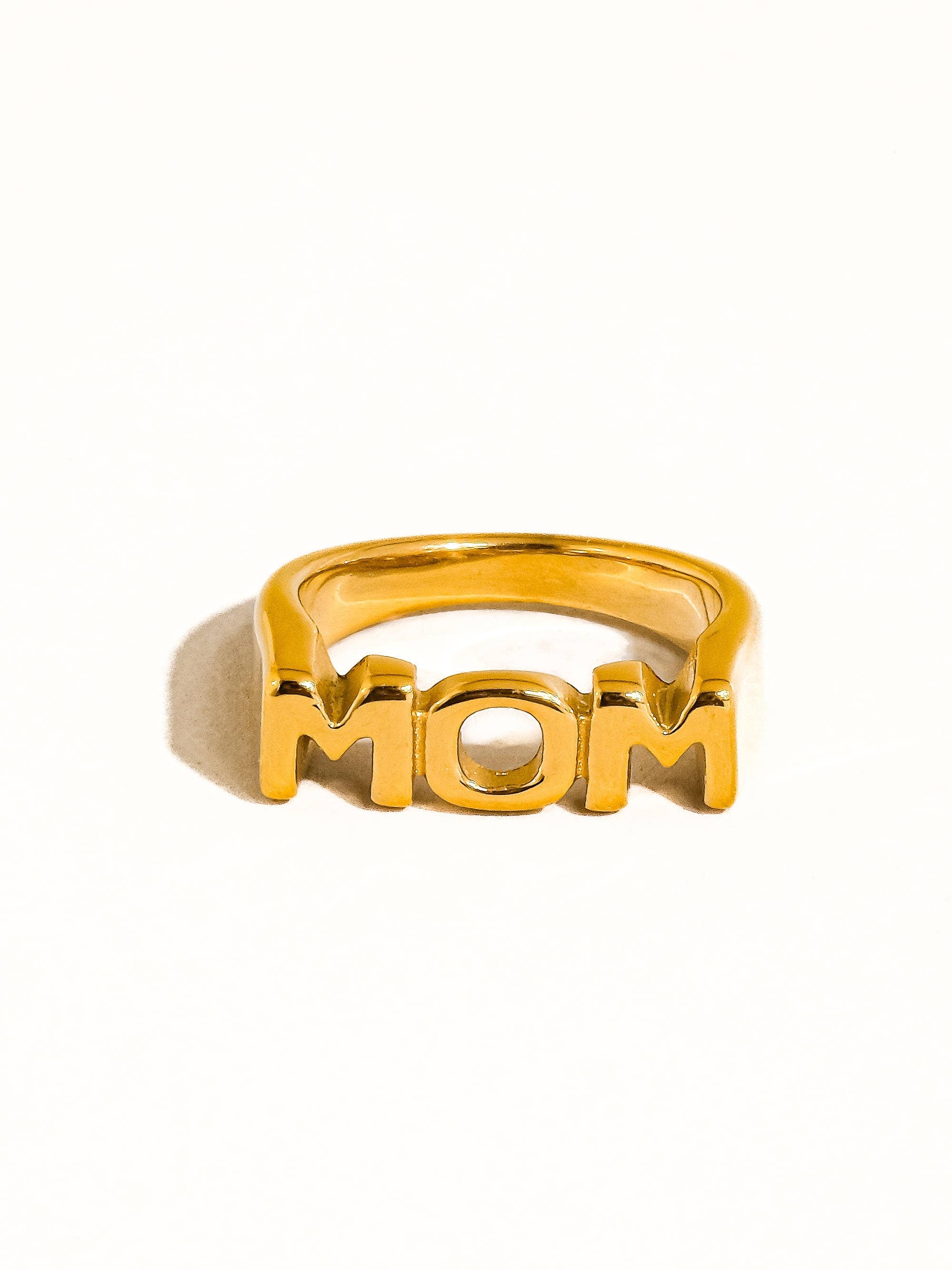 Angel 18K Gold Non-Tarnish Mom Ring