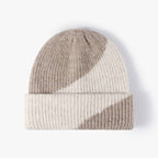 Simple Contrast Color Warm Knit Beanie