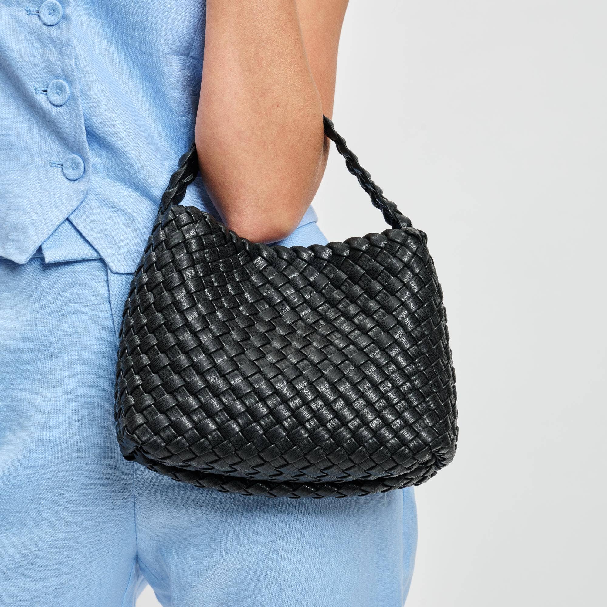 Kaia Woven Crossbody- Black