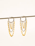 Vianne 18K Gold Non-Tarnish Multi Chain Drop Earrings