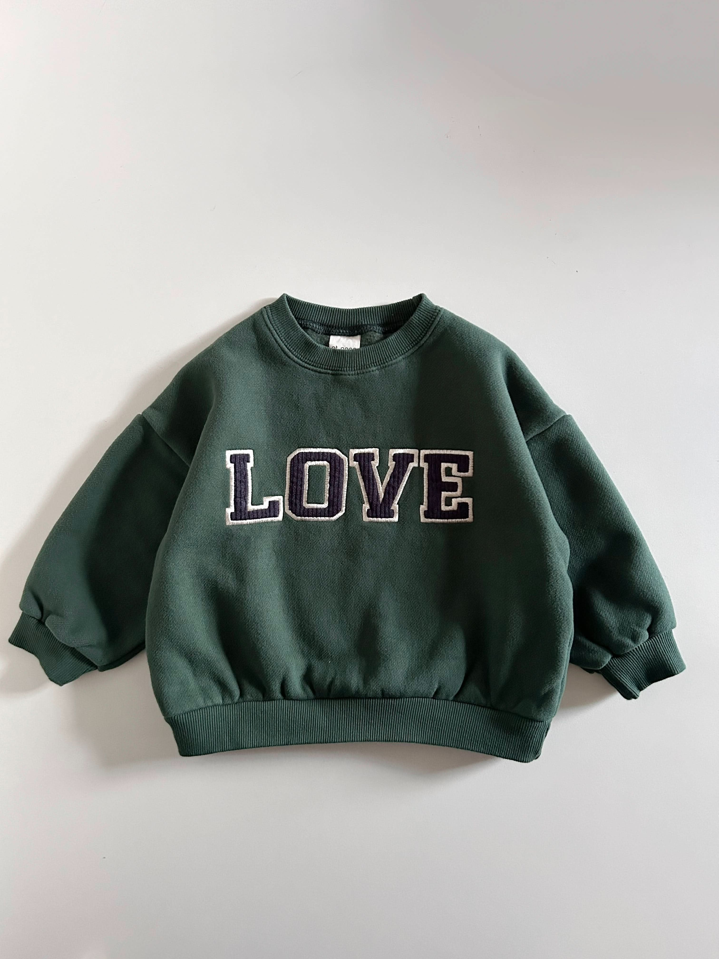 Toddler Corduroy Embroidery LOVE Sweatshirt