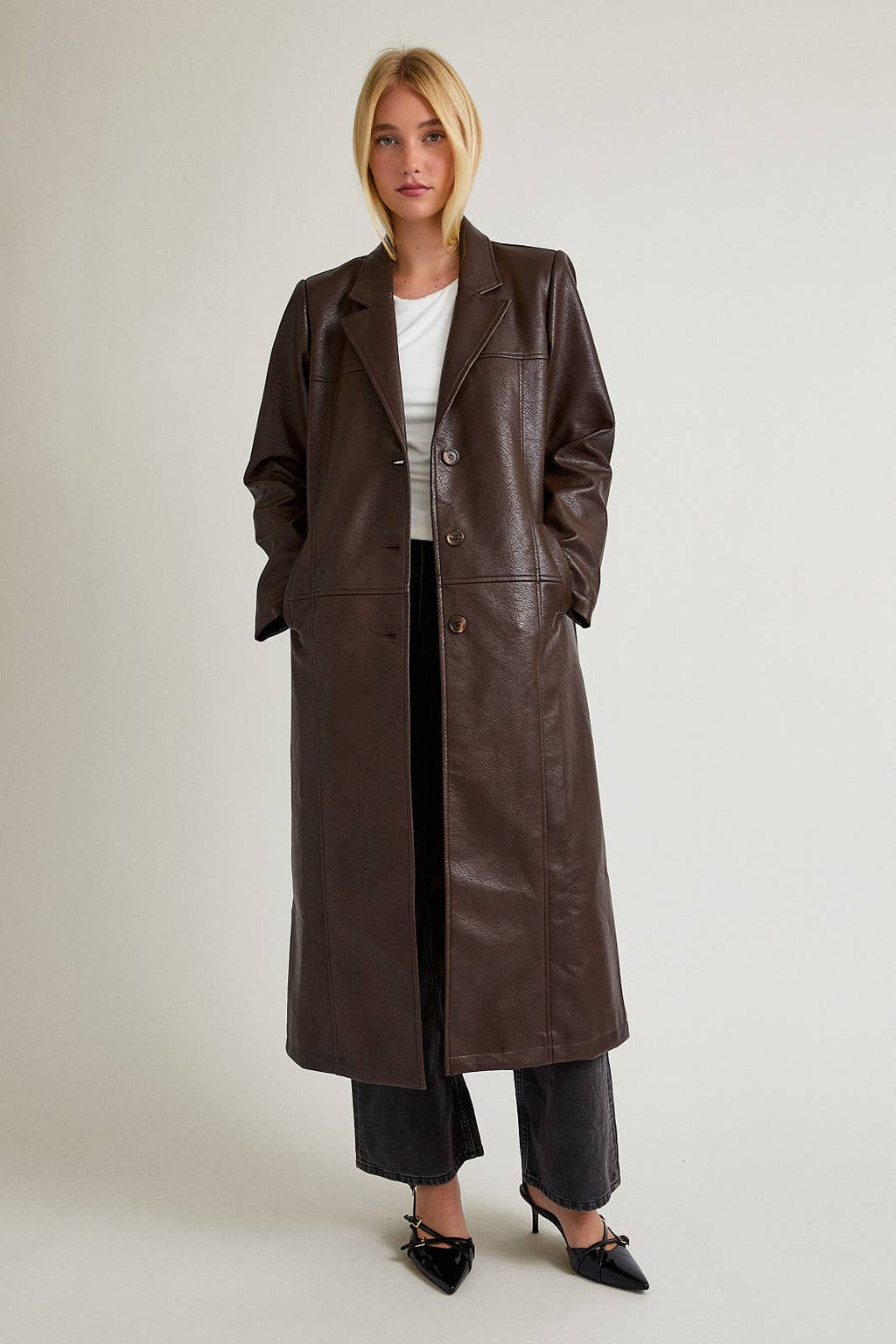 Notch Lapel Trench Coat