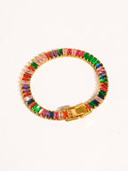 Hazel 18K Gold Multicolor CZ Chain Bracelet