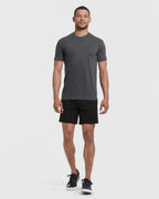 Short Sleeve T-Shirt | Crew Neck | Heather Charcoal Gray